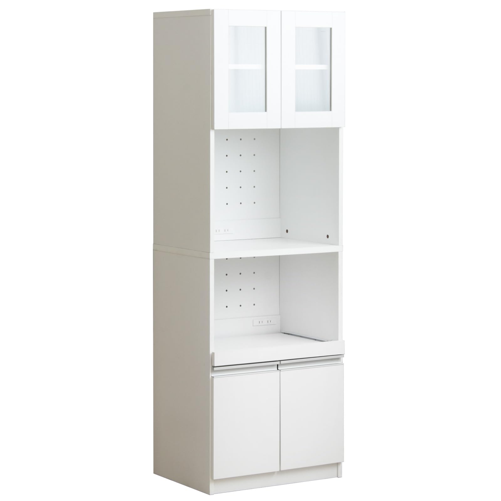 Amazon.co.jp: 岩附 食器棚 ハイタイプ 幅60cm 高さ180cm 【2梱包